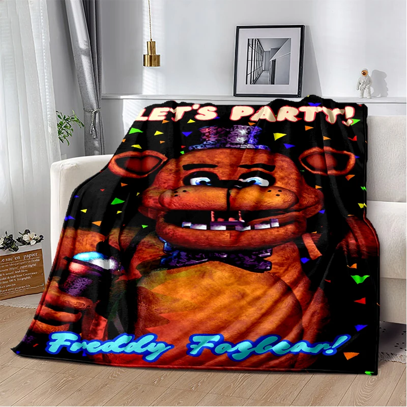 

Фланелевое одеяло с изображением ужасов F-FNAF Freddy Movie, мягкое теплое одеяло для спальни, гостиной, кровати, путешествия, кемпинга, пикника, подарок