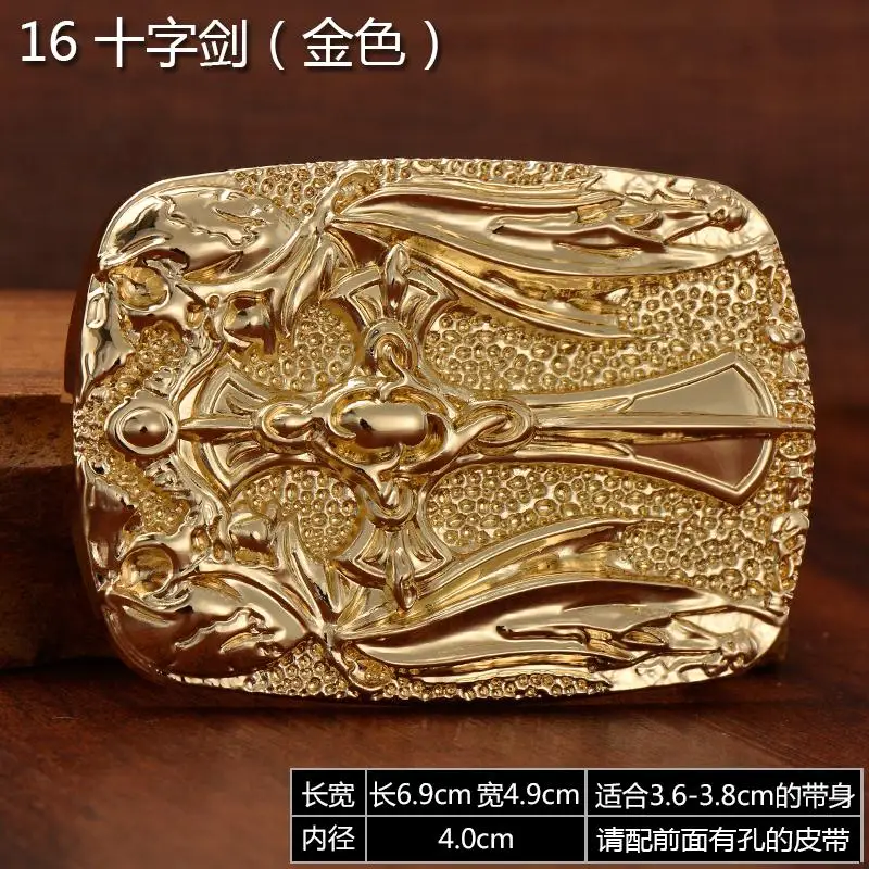 Divers modèles d'animaux en alliage pour hommes, boucle de ceinture lisse, pantalon de taille, accessoire de boucle de 3.8cm pour hommes