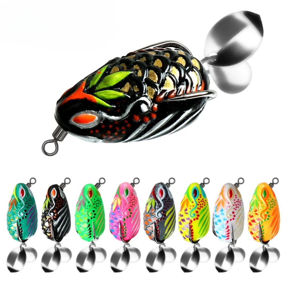 Fishing Scenarios Length 3.5cm Soft Frog Lure Double Hook Fishing Lure Carpfishing Multilayer Coating Technology