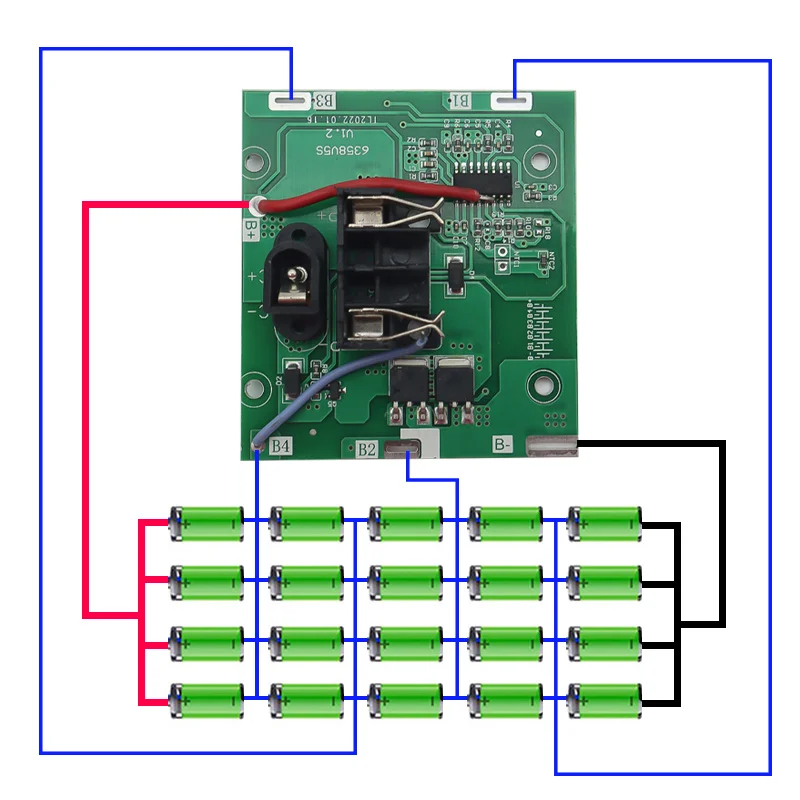 20 X 18650 WA3550 Li-ion Battery Case PCB Charging Protection Circuit Board For Worx 21V WA3551 WA3572 WA3590 Shell Housings