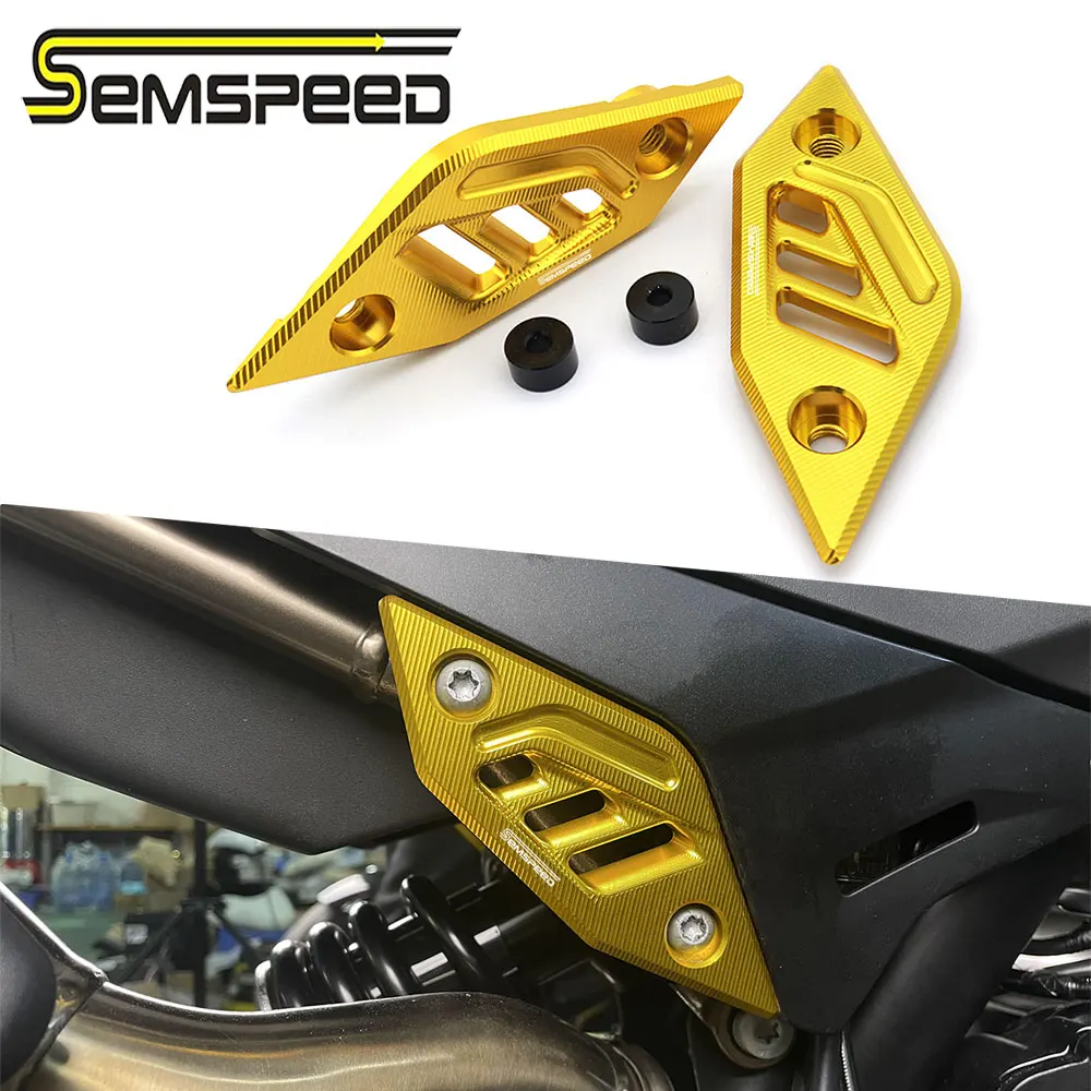 

Semspeed For CFMOTO 800NK 2023 CNC Rear Passenger Pedals Eliminator Side Padding Bracket Decorative Blocking Covers Plate 2PCS