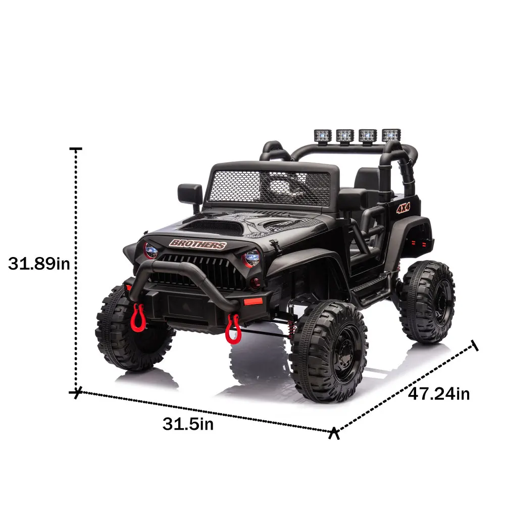 24V Kids Ride on 400W Electric Toy Car with Parental Control, Four Wheel Suspension, Suitable for Children 3+