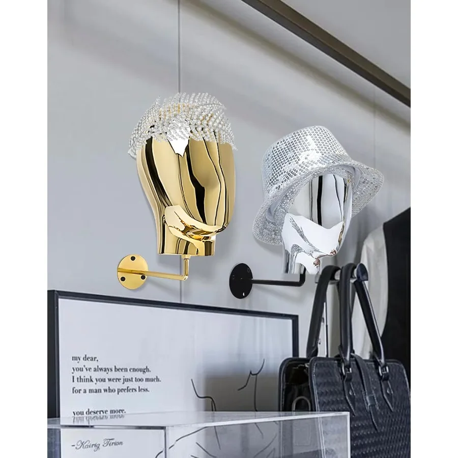 CHADWICK المعرضة رئيس جدار جبل شعر مستعار حامل كروم شعر مستعار حامل شعر مستعار معلق حامل قبعة عرض موقف 20 بوصة القزم رئيس كتلة f #6