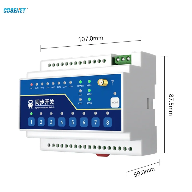 Imagem -02 - Lora 433mhz 2way Switch Entrada Saída Cdsenet E860-dtu2023400sla Rs485 Longa Distância 10km Grau Industrial Ac85265v