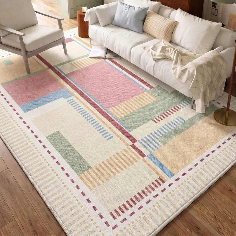 Dopamine Colors Rugs for Bedroom Thick Plush Lounge Floor Mat Fluffy Soft Cloakroom Rug Large Area Living Room Decoration Carpet