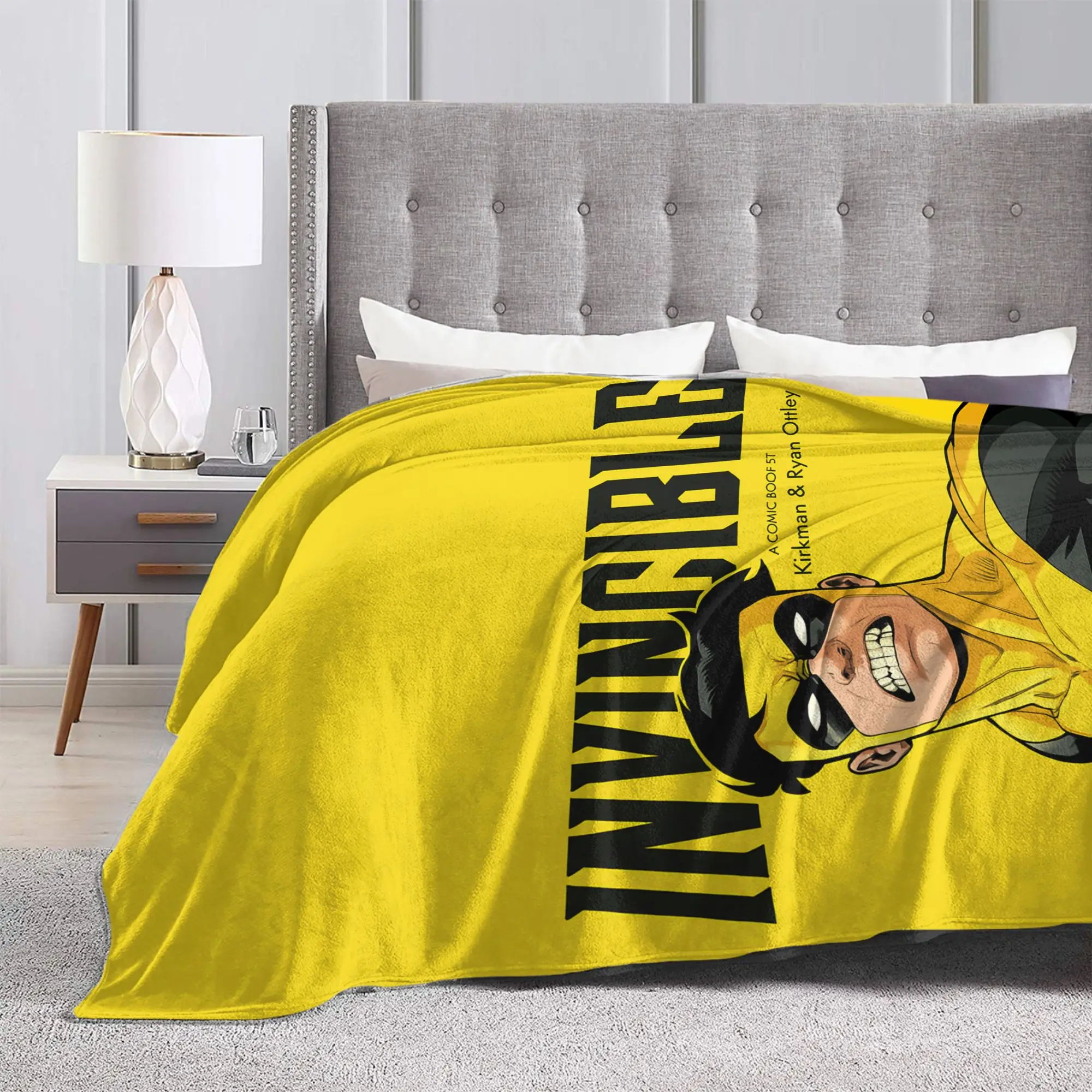 I-Invincible-S Flannel Blanket Winter  Soft Throw Blanket for Students Bedroom Comfortable Bedspread Sofa Bed Cover