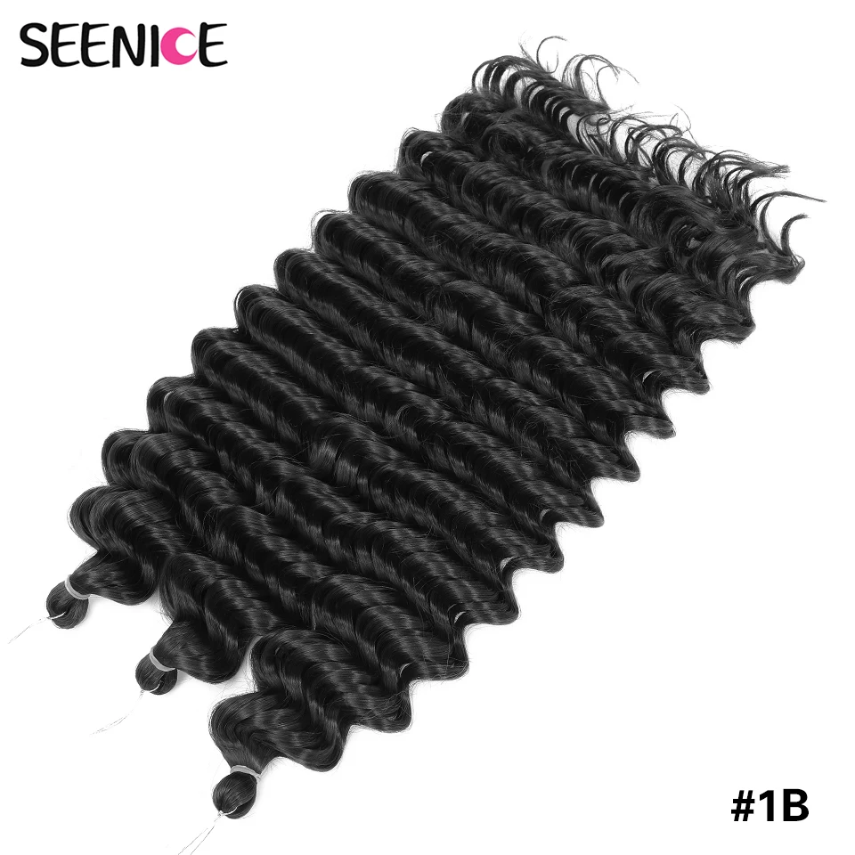 Deep Wavy Twist Synthetic Crochet Hair Afro Curly Hair African Crochet Braids Ombre Blonde Braiding Hair Extensions