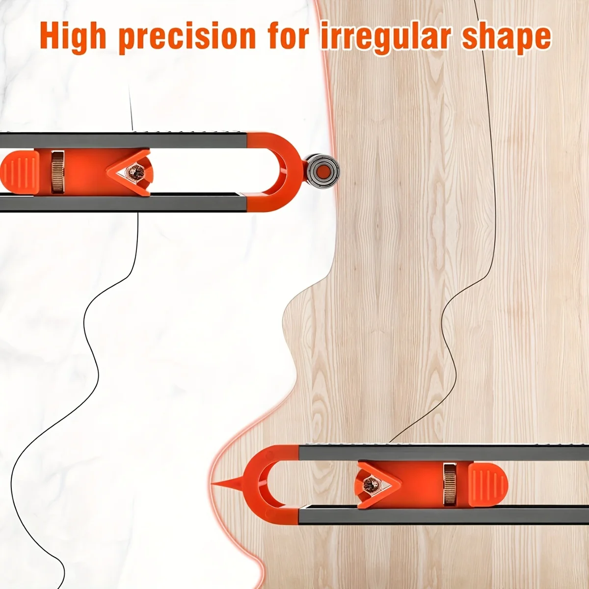 Contour Gauge Scribing Tool, Precise Profile Duplicator for Irregular Shapes, Woodworking & Construction view 5