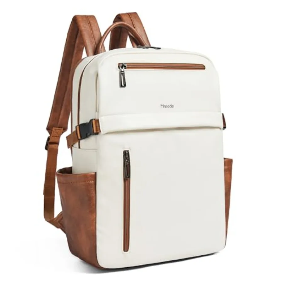 

Leather Laptop Backpack for Women, 15.6 Inch Laptop Travel Backpack Purse Large Capacity Computer Bag, Casual Daypack Nurse Bag