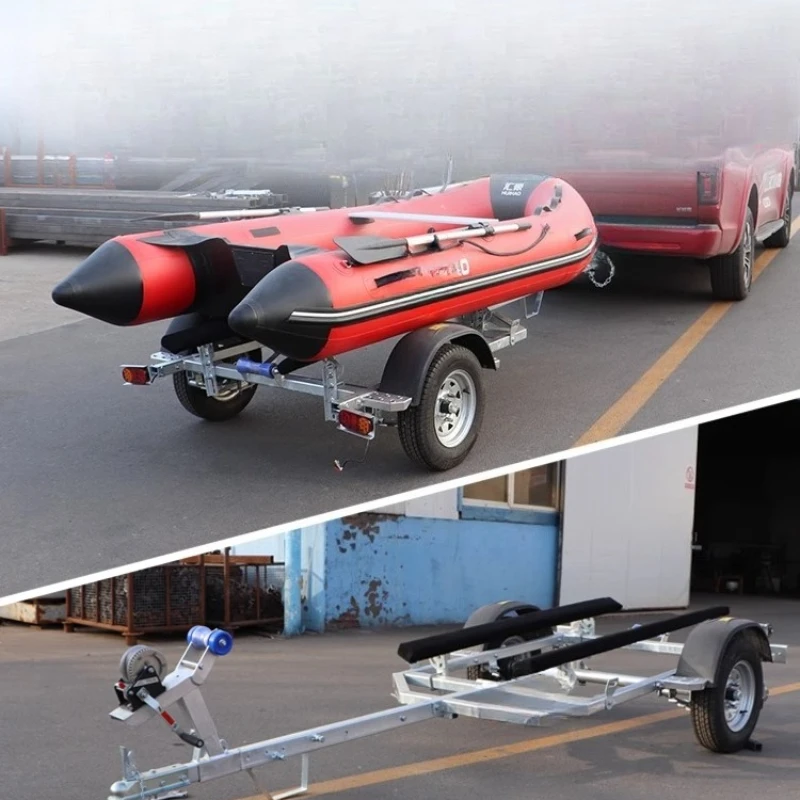 

Rubber boat trailer, assault boat trailer frame, speedboat inflatable boat frame, aluminum alloy boat, kayak