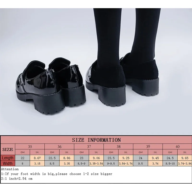 Japanese Student Shoes Girl Lolita Cospaly Shoes Women JK Uniform PU Leather Loafers Casual Shoes