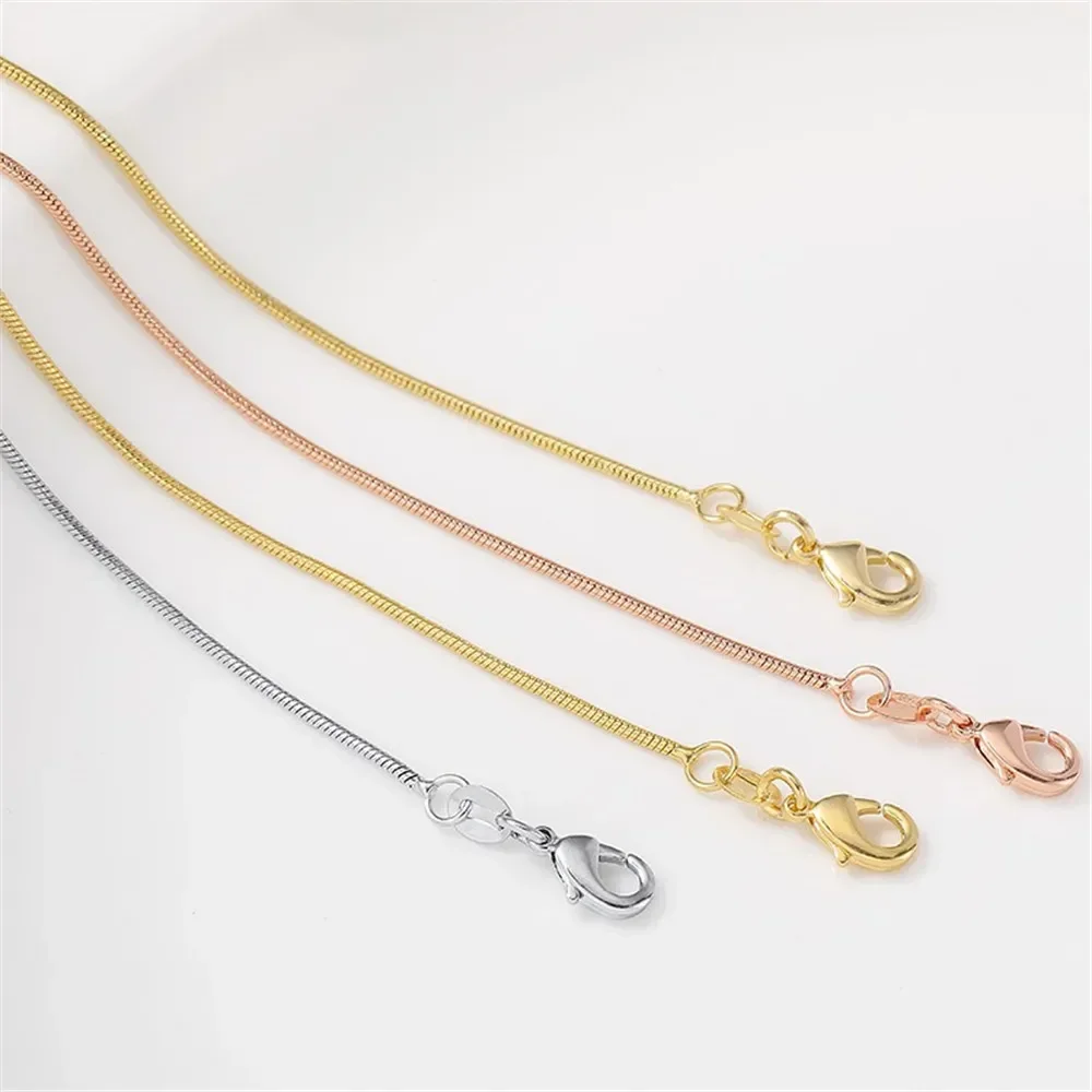 

14K Gold-plated Snake Bone Chain Clavicle Chain Handcrafted DIY Bracelet Necklace Extension Chain Jewelry Material Accessories
