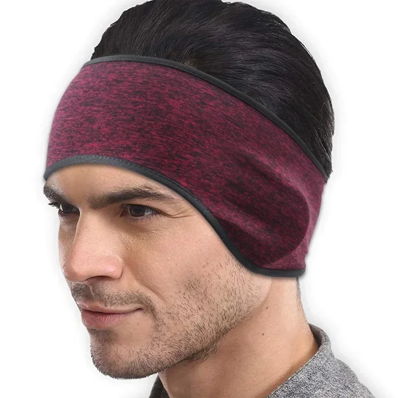 Ear Muffs Warmer Headband with Buttons Full Cover Sports Headband for Outdoor Fitness Running Sweatband