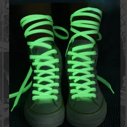 Cadarços luminosos para homens e mulheres, Sapatos esportivos, Glow in the Dark, Shoestrings noturnos, Shoestrings reflexivos