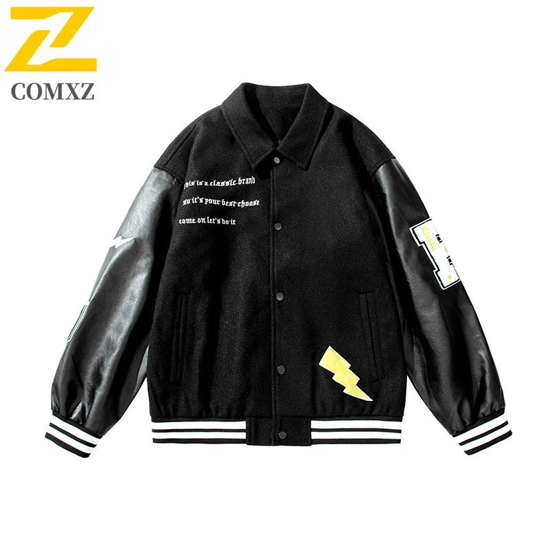 

2025 New Patchwork Men's Jacket Premium Casual Baseball Collar Outerwear Trendy Versatile Top High-End Streetwear Fashion Coat