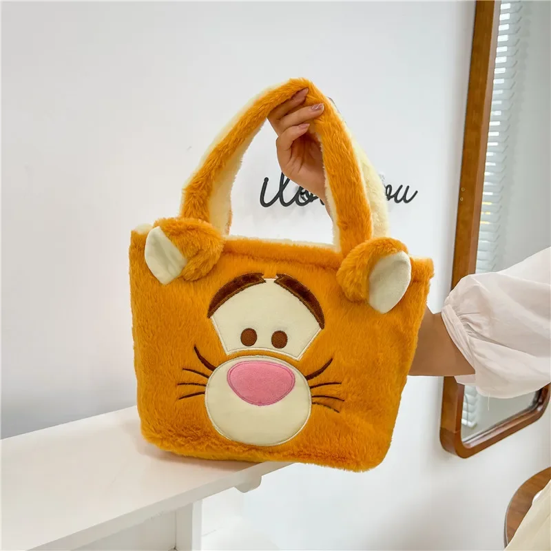 Disney New Plush Bag Cartoon Stitch Cute Winnie the Pooh Children\'s Shoulder Bag frozen Girl Doll Handbag