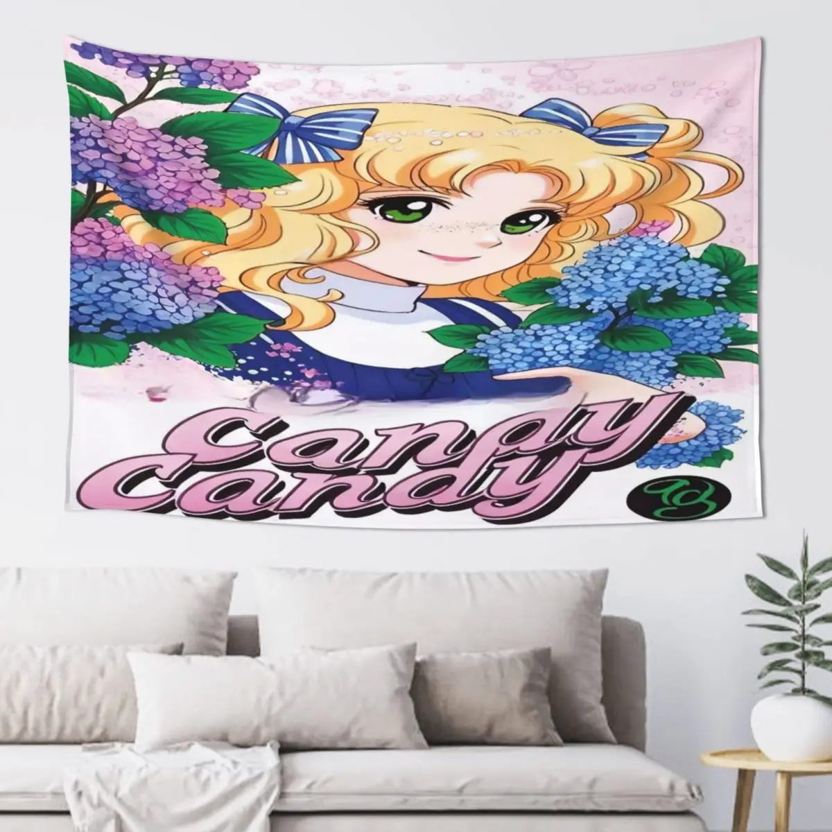 Candy Candy Tapestry Vintage Background Cloth Wall Art Hanging Painting Customized Bedroom Living Room Home Decor Blanket