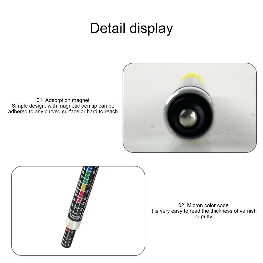 Car Paint Auto Paint Meter 20 microns Thickness Tester Accuracy Gauge Cars Paint Crash Check Test Paint Tester Pen with Magnetic