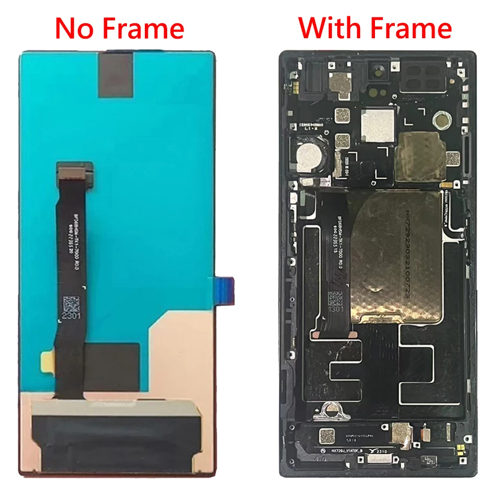 Original 6.8'' For ZTE nubia Red Magic 8 Pro NX729J LCD Display Touch Screen Digitizer Assembly Replacement LCDs With Frame