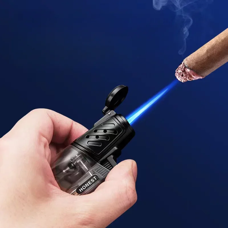 2024 HONEST New  Cigarette Lighter Torch Turbo Lighter Gas Lighters Jet Unusual Lighters Flints Butane Smoke Gadgets For Men