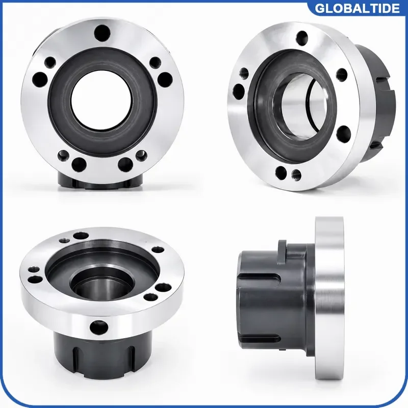 ER32 ER40  Collet Chuck Fixture 125mm 100mm 80mm Mini Flange Four Axis Holder for CNC Milling Lathe Tool