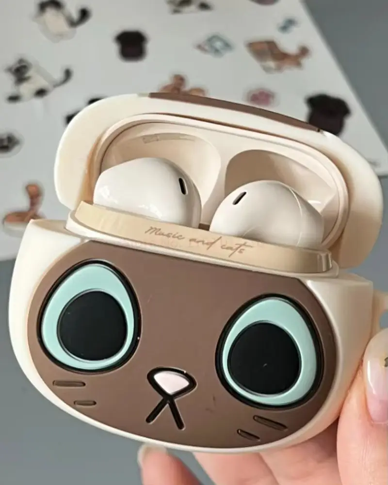 Zero Meow Siamese Meow True Wireless Bluetooth Earphones For Women'S Games And Sports No Pain To Wear High Sound Quality