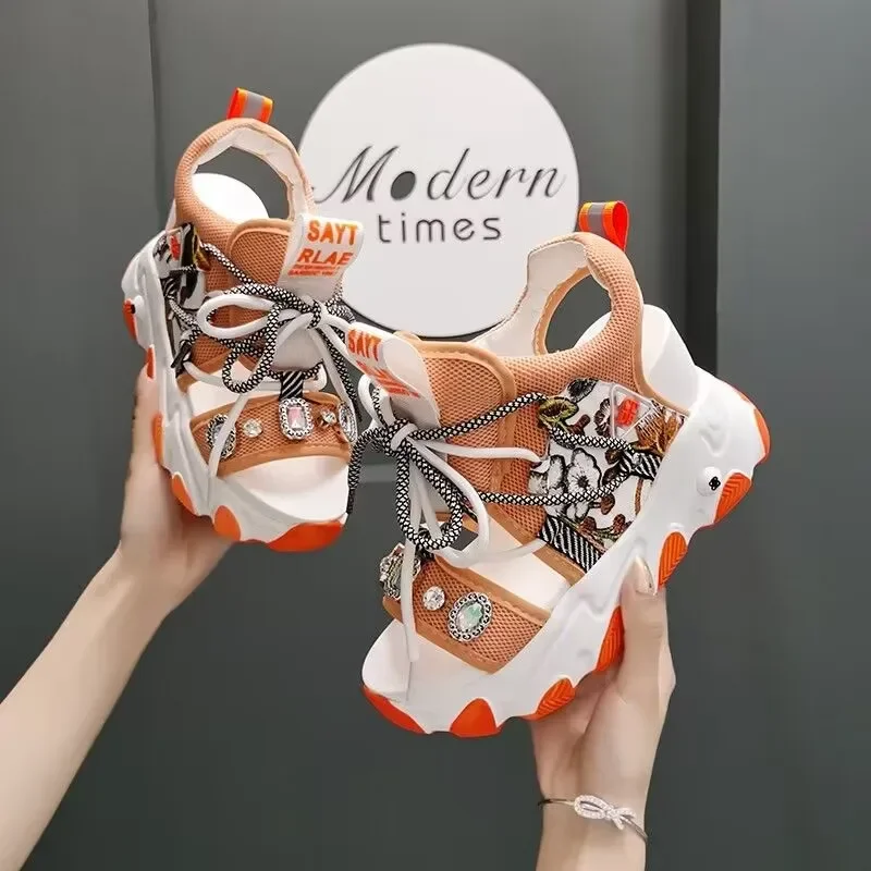 Women Sandals Soft Bottom Wedge Heels Sandals Summer Shoes Women Platform Sandalias Mujer Elegant Wedges Shoes For Women Tacon