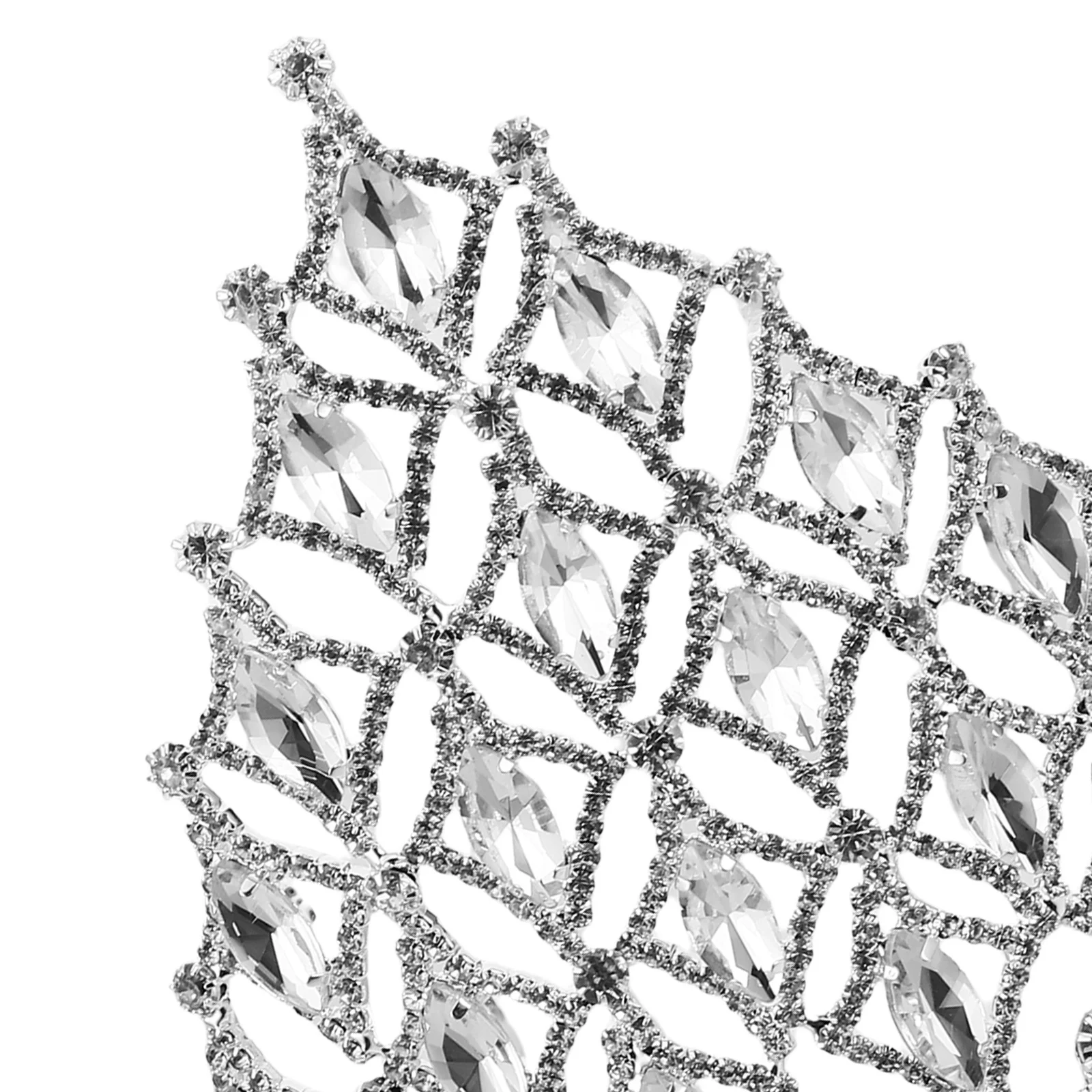 Exquisite Women Girl Tiara Crown with Comb Sparkling Rhinestone Headwear for Bridal Prom Party Wedding Birthday Vintage Hair