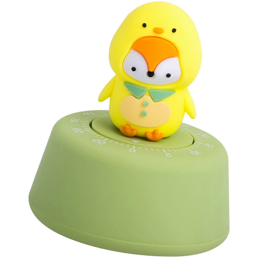 

Kitchen Timer Clock Kids Visual Mechanical Cartoon Animal Shape Smooth Surface Easy Clean Home Decoration Gift