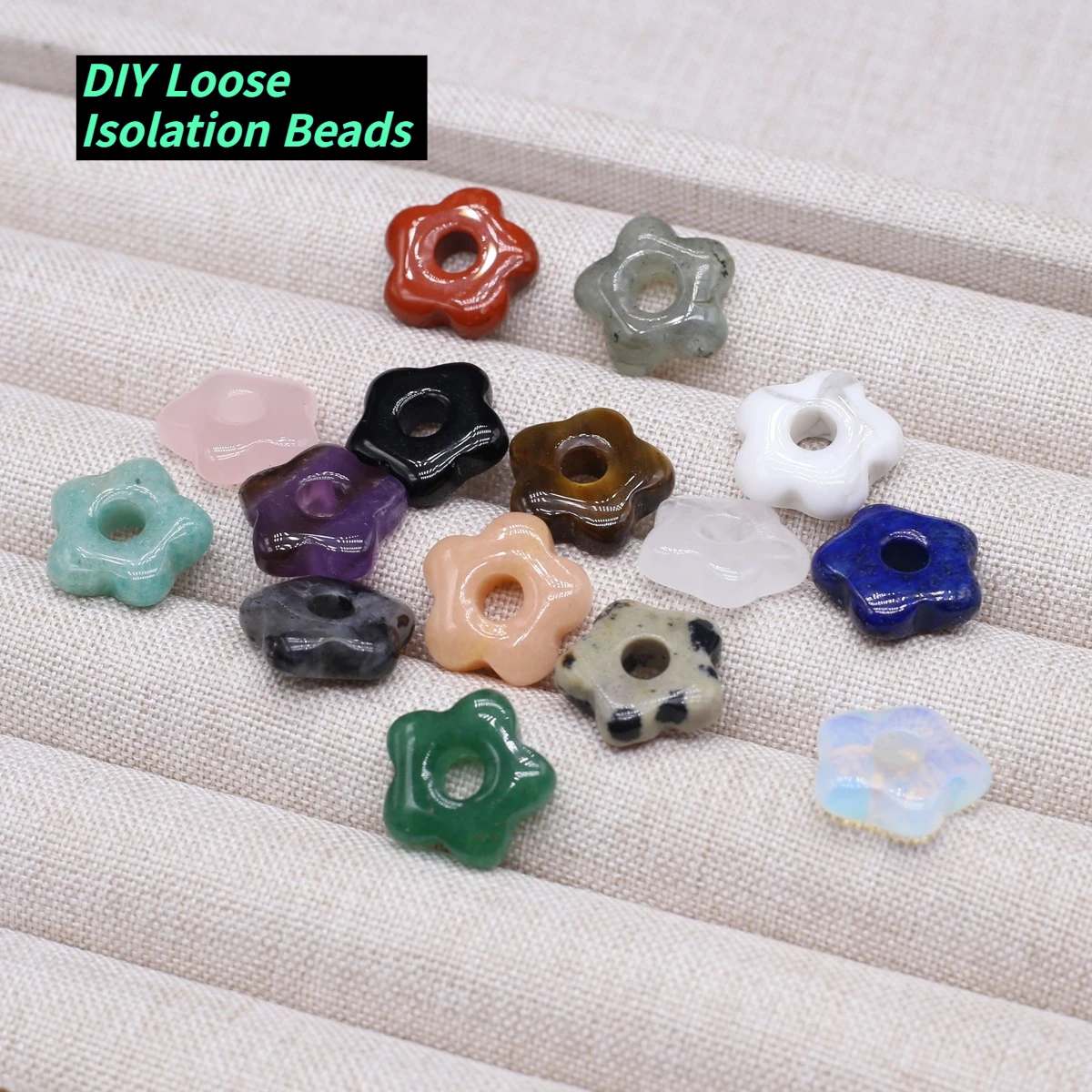 

3Pcs DIY Small Beads Natural Stone Labradorite/Lapis Lazuli Isolation Beads For Jewelry Making DIY Bracelet Necklace Accessory