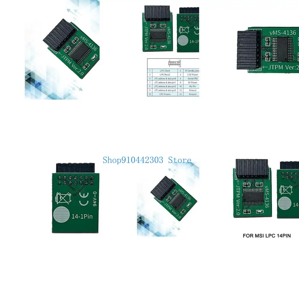 

L4MD TPM Board 14Pin For TPM 2.0 Module LPC Strong Encryption Module