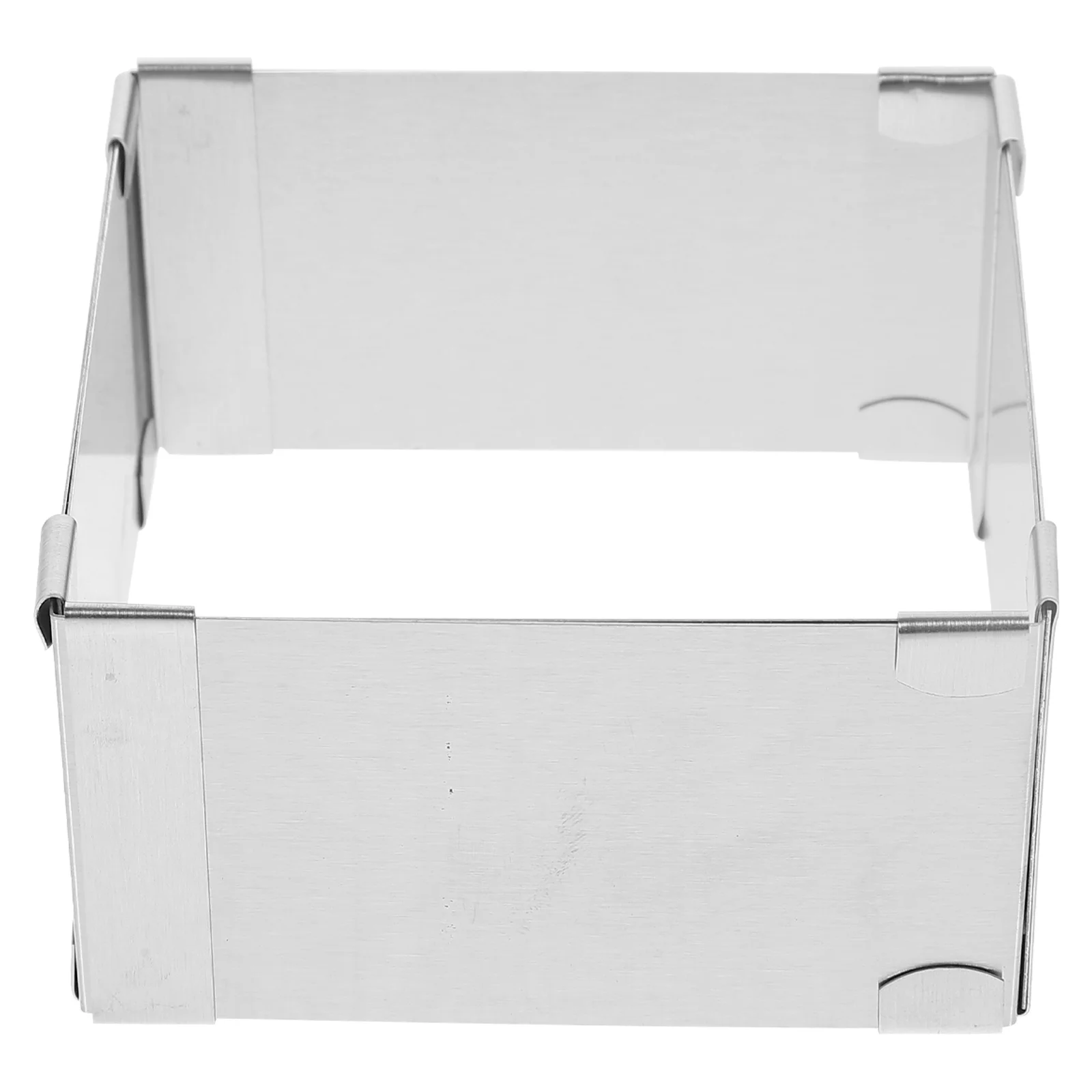 

Stainless Steel 3.5 Inch Square Cake Ring Mousse Mold Reusable Baking Cutter for Cookies Fondant Craft Clay Silver