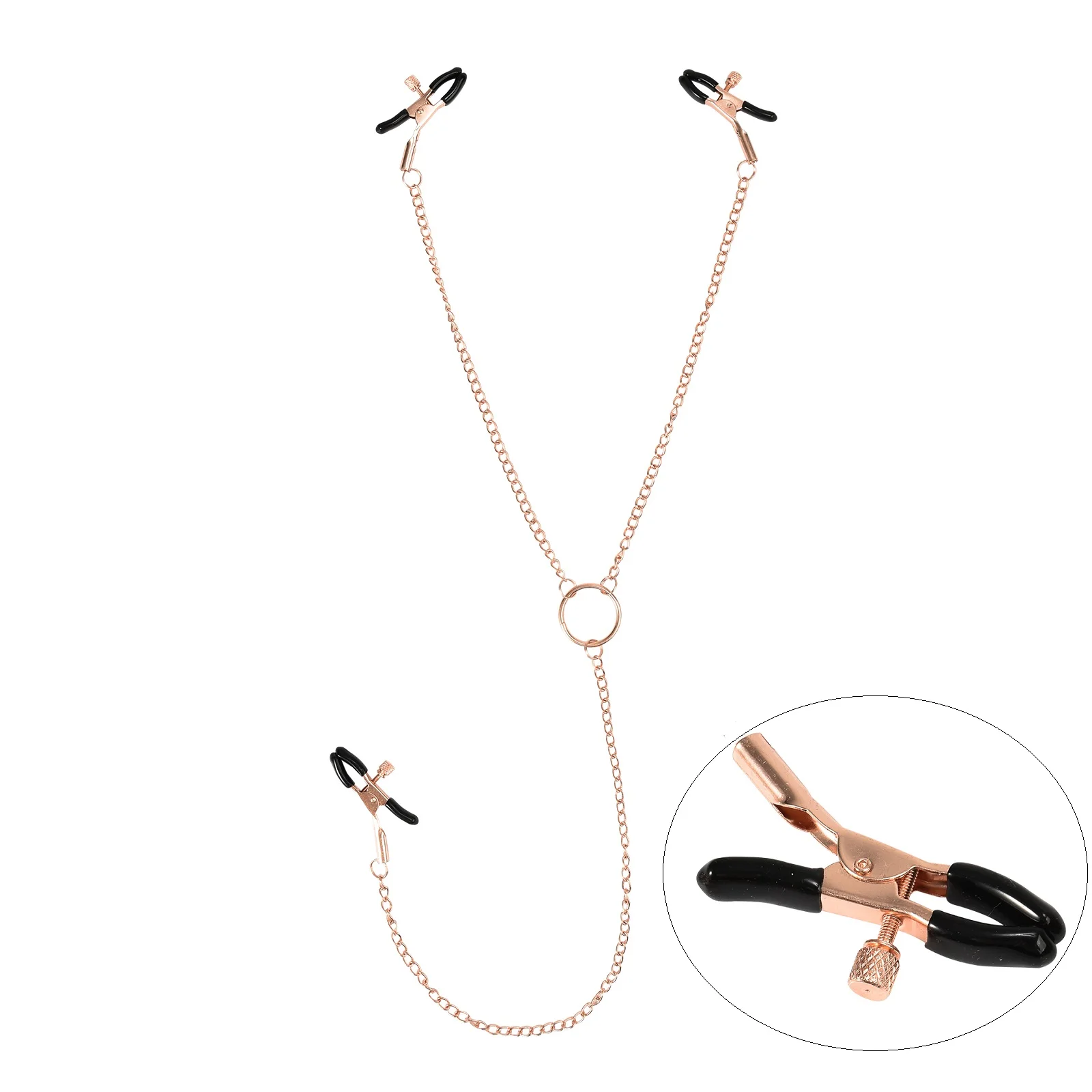 Female Labia Clitoris Nipple Clamp With Chain Stimulator Metal Long Nipple Clips Breast Bondage Restraint Slave Sex Toy