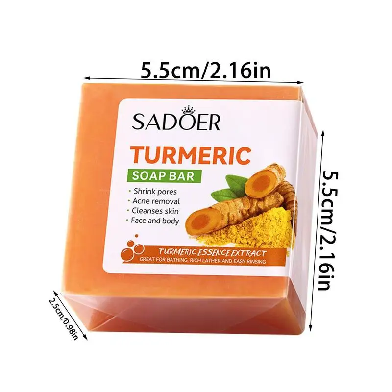 Barre de savon en Turmeric naturel pour femmes, pour les peaux grasses et sensibles