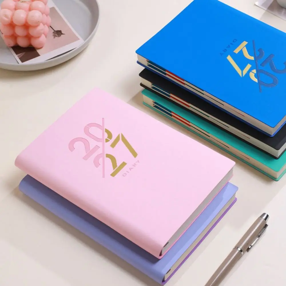 English 2027 Schedule Planner Notepad 12 Months Efficiency To-do List Notebook Thick Paper Simple A5 Agenda Planning Notebook