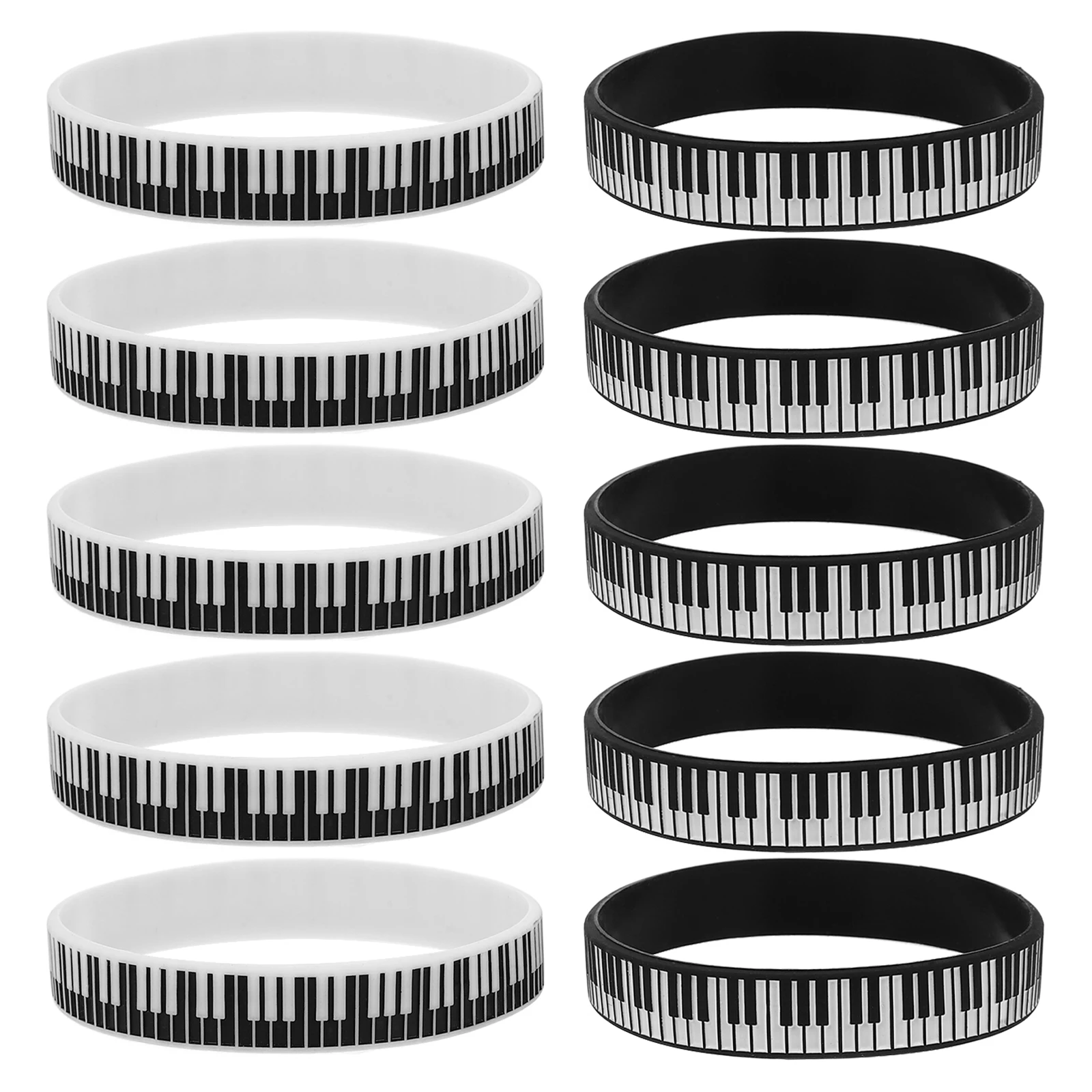 

12 Pcs Key Bracelet Silicone Music Party Favors Note Wristbands Gifts Music Party Bangle Concert Name Tags Accessories
