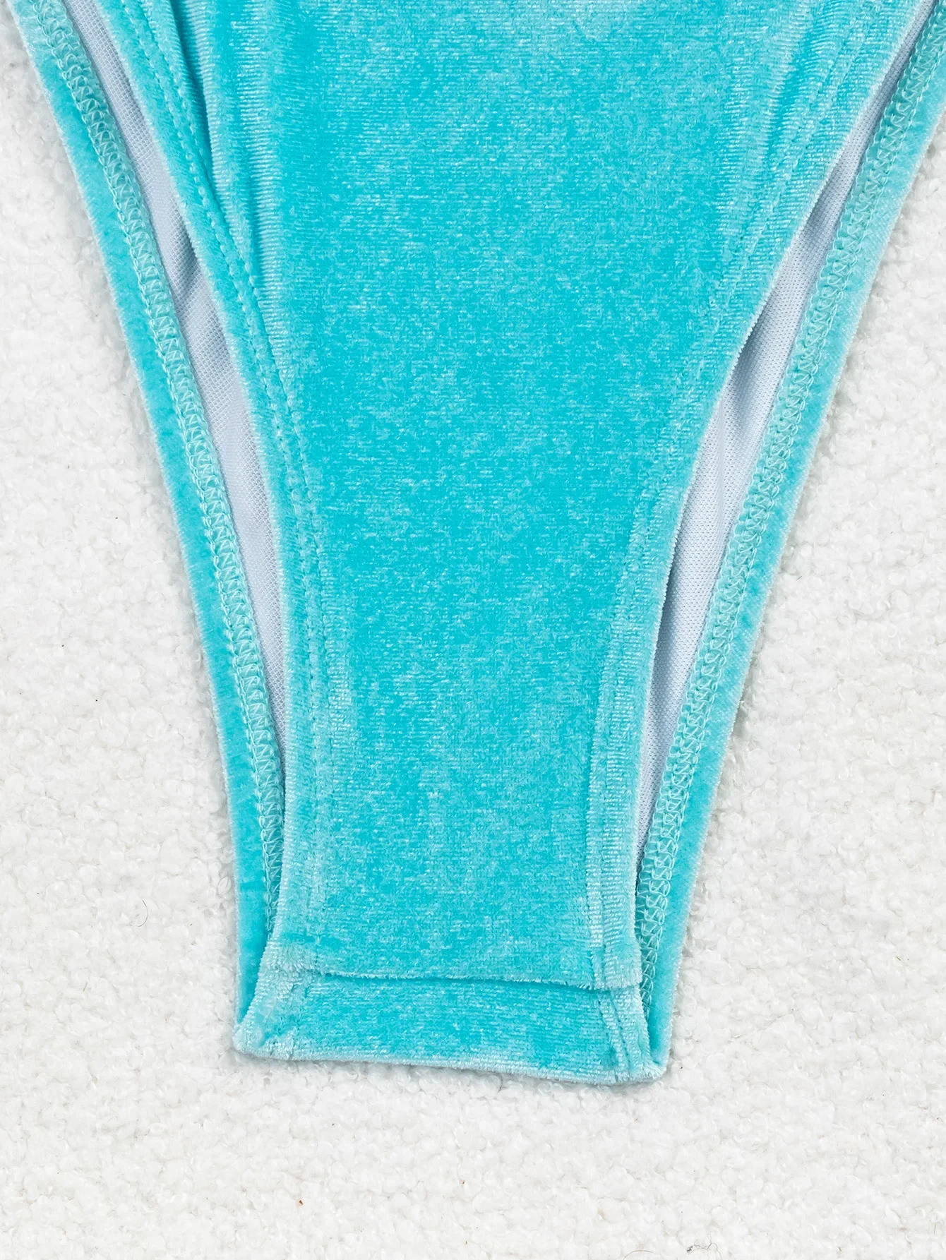 섹시한 벨벳 레이크 블루 비즈 홀터넥 넥타이 비키니 세트 두 조각 끈 수영복 수영복 수영복 biquini Tankini beachwear