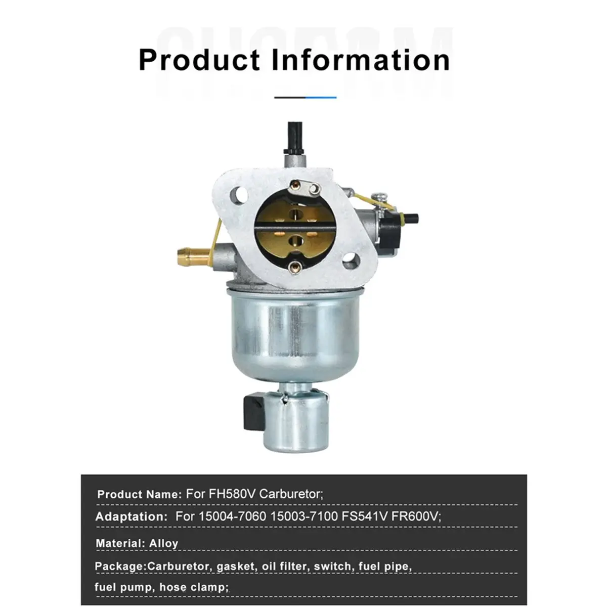 

Time Saving Replacement Carburetor Kit 15004-7060 for FH580V FR600V - Replaces 15003-7100
