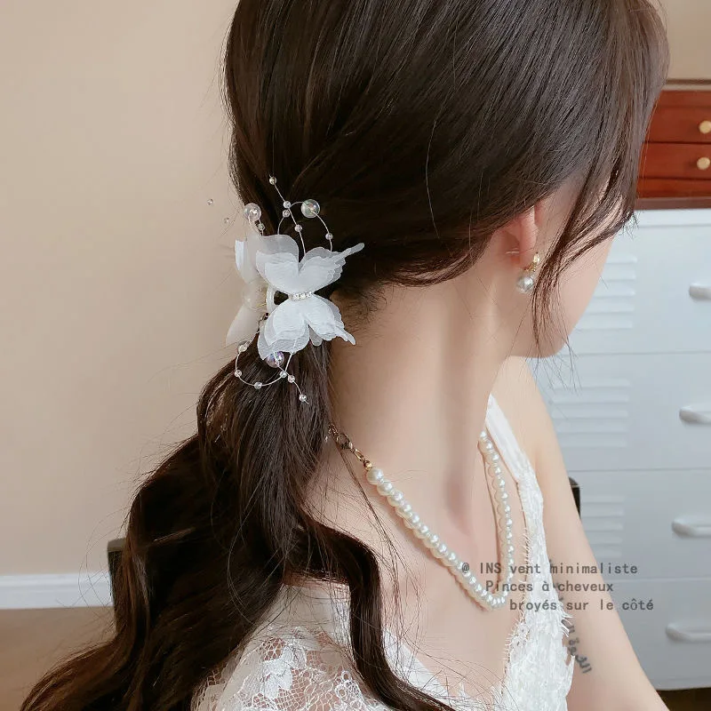 Elegante Spitzen-Schmetterlings-Haarklammer für Frauen und Mädchen, Vintage-Design, süße, stilvolle Haarnadel, Schmuck, Haar-Accessoire, Haarspangen – Detail 9
