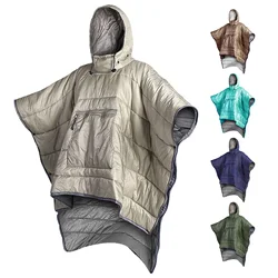 Outdoor Camping Warm Sleeping Bag Cloak Style Sleeping Bag Winter Poncho