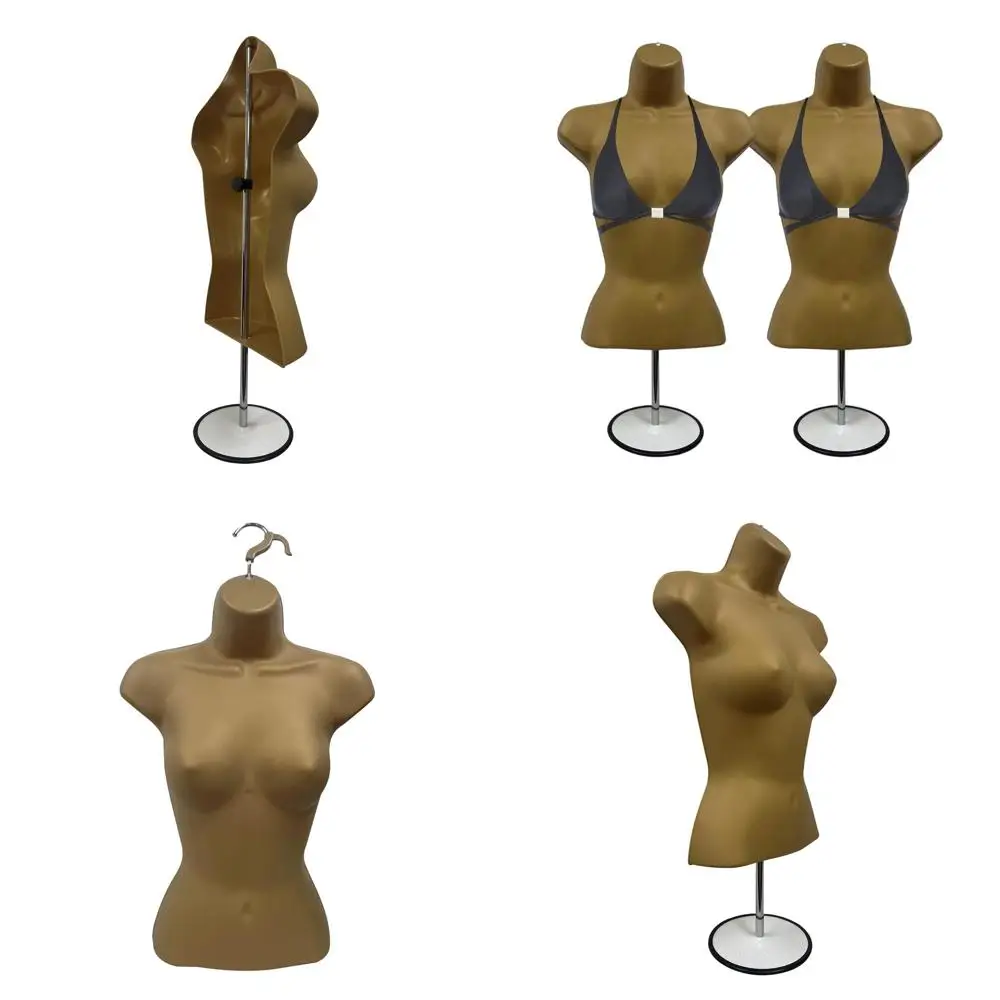 

Bronze Hollow Back Stackable Mannequin for S-M Clothing, Ideal for Displaying T-Shirts, Drapes, and Accessories