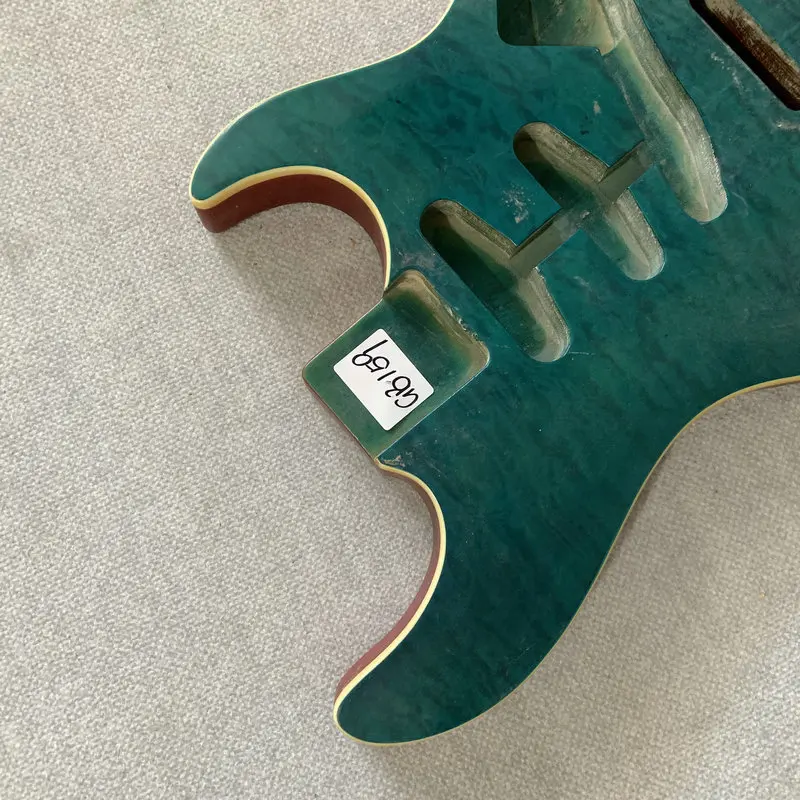 Electric Guitar Body Green Color SSS Pickups Tremolo  Style Maple Top With Solid Ash DIY Guitar Parts Replace Accessories GB159