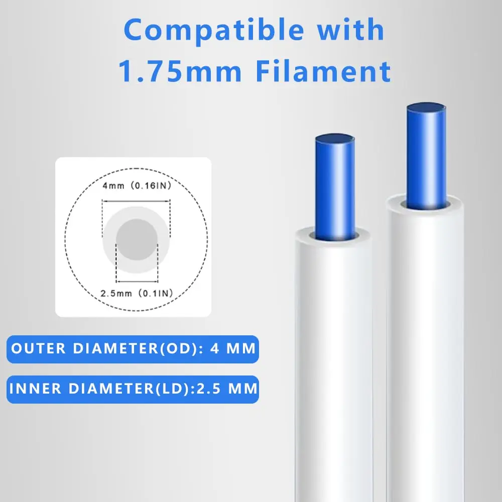 PTFE-Schlauch 3D-Drucker 2,5 mm 4 mm für Bamboo Lab P1S/P1P/X1C/X1/X1E PTFE-Schlauch 3D-Drucker-Anschluss PTFE-Schlauch 4 mm Anschluss – Detail 3