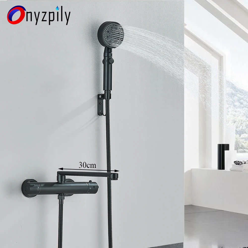 thermostatic-shower-faucet-bathroom-black-mixertap-thermostat-wall-mounted-bathtub-thermostatic-shower-brass-thermostatic-mixer