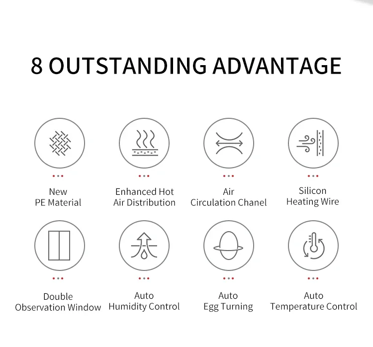 Incub in plastica con vassoio per uova a rullo automatico serie rossa cinese 1000 di venditore caldo