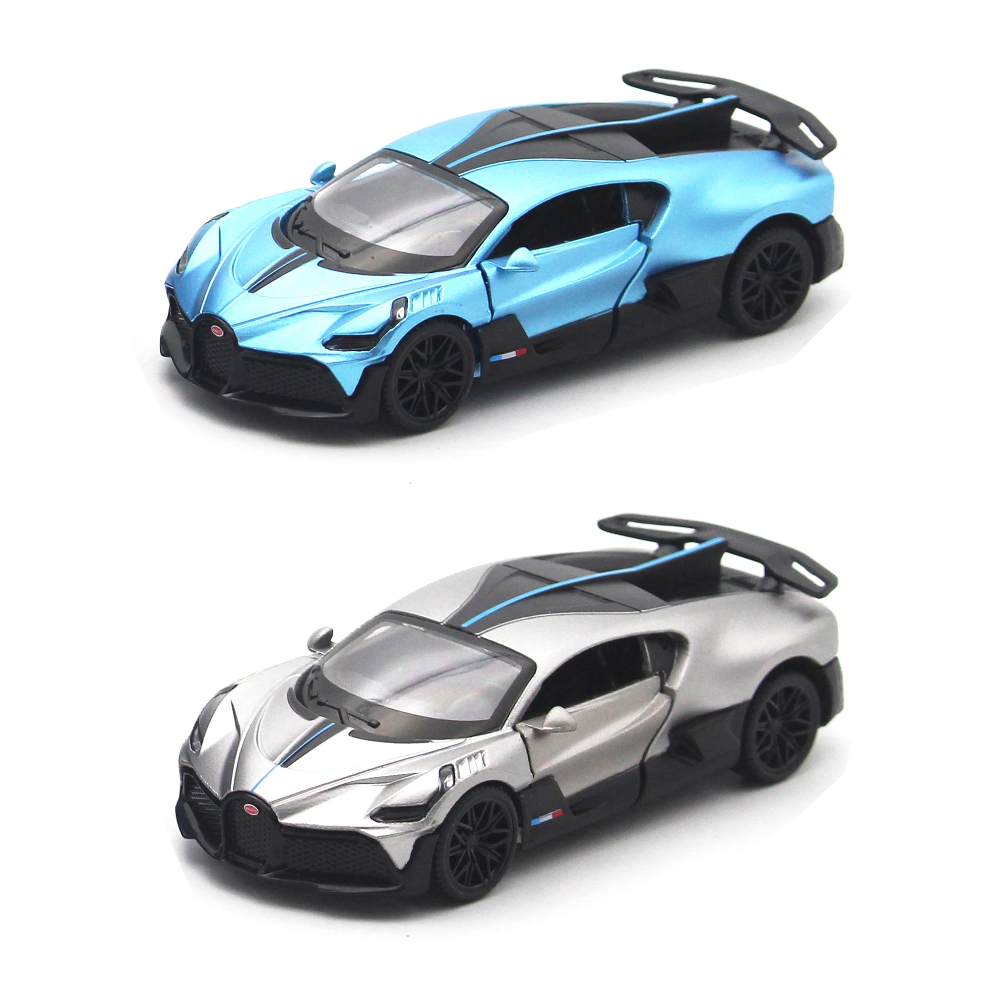 1:43 scale Bugatti Divo alloy simulation car model creative ornament toy, pull back can open the car door