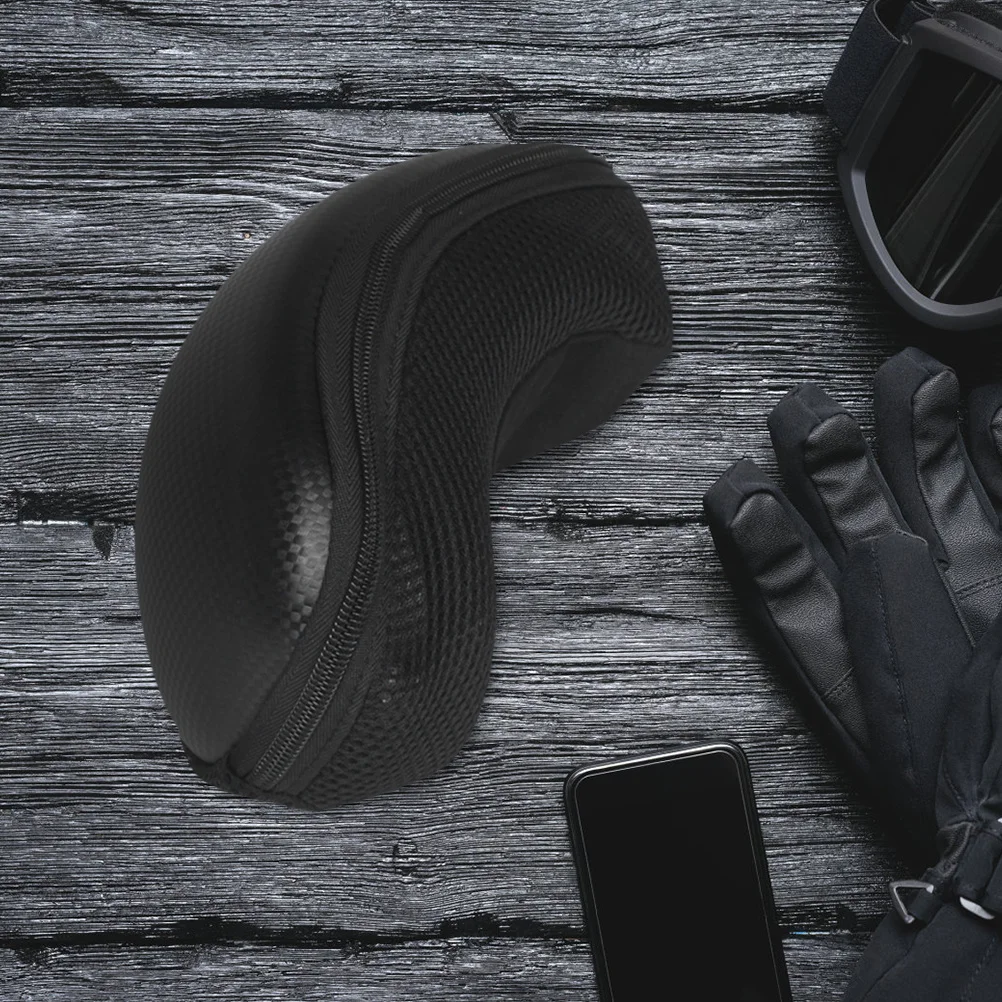 صندوق نظارات التزلج Pu نظارات التزلج على الجليد المحمولة حقيبة للتخزين حاوية نظارات رياضية مقاومة للماء #4