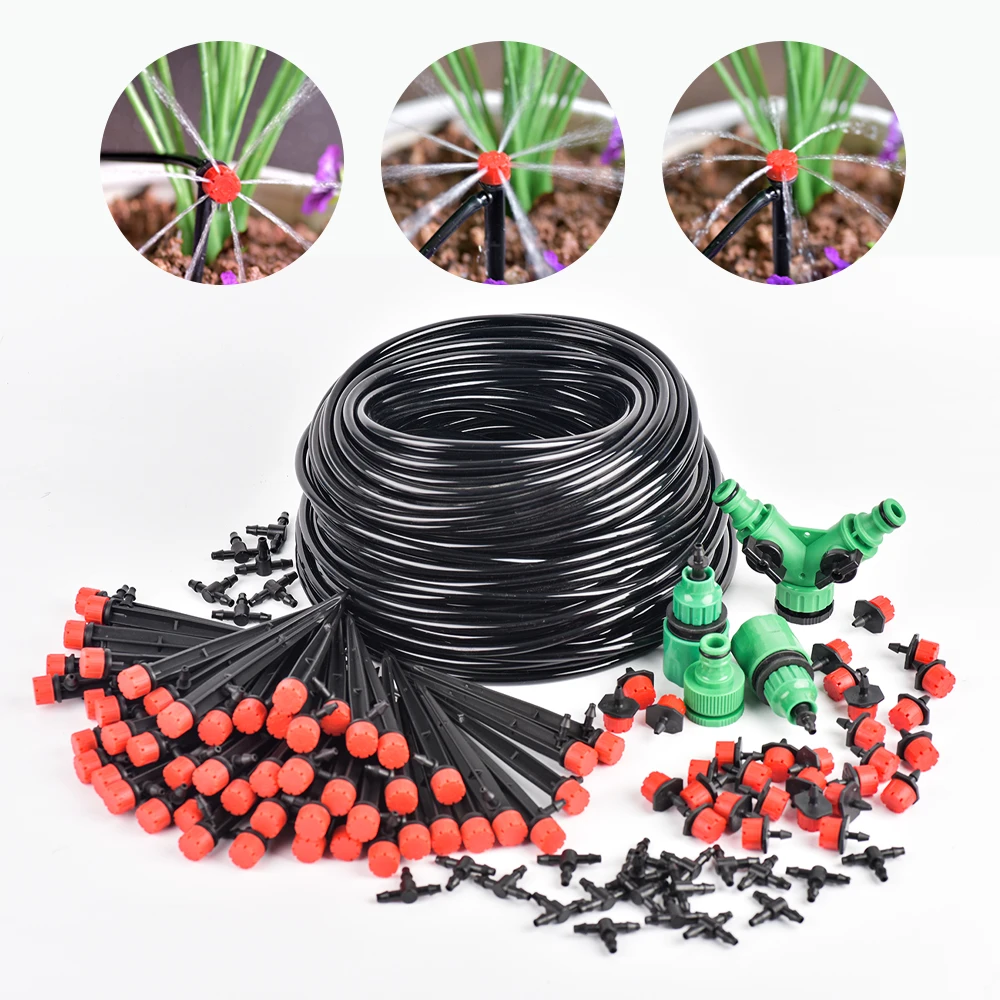 

5m-50m Drip Irrigation System Plant Watering Set Watering Kits Adjustable Drippers For Irrigation Micro Garden Watering System