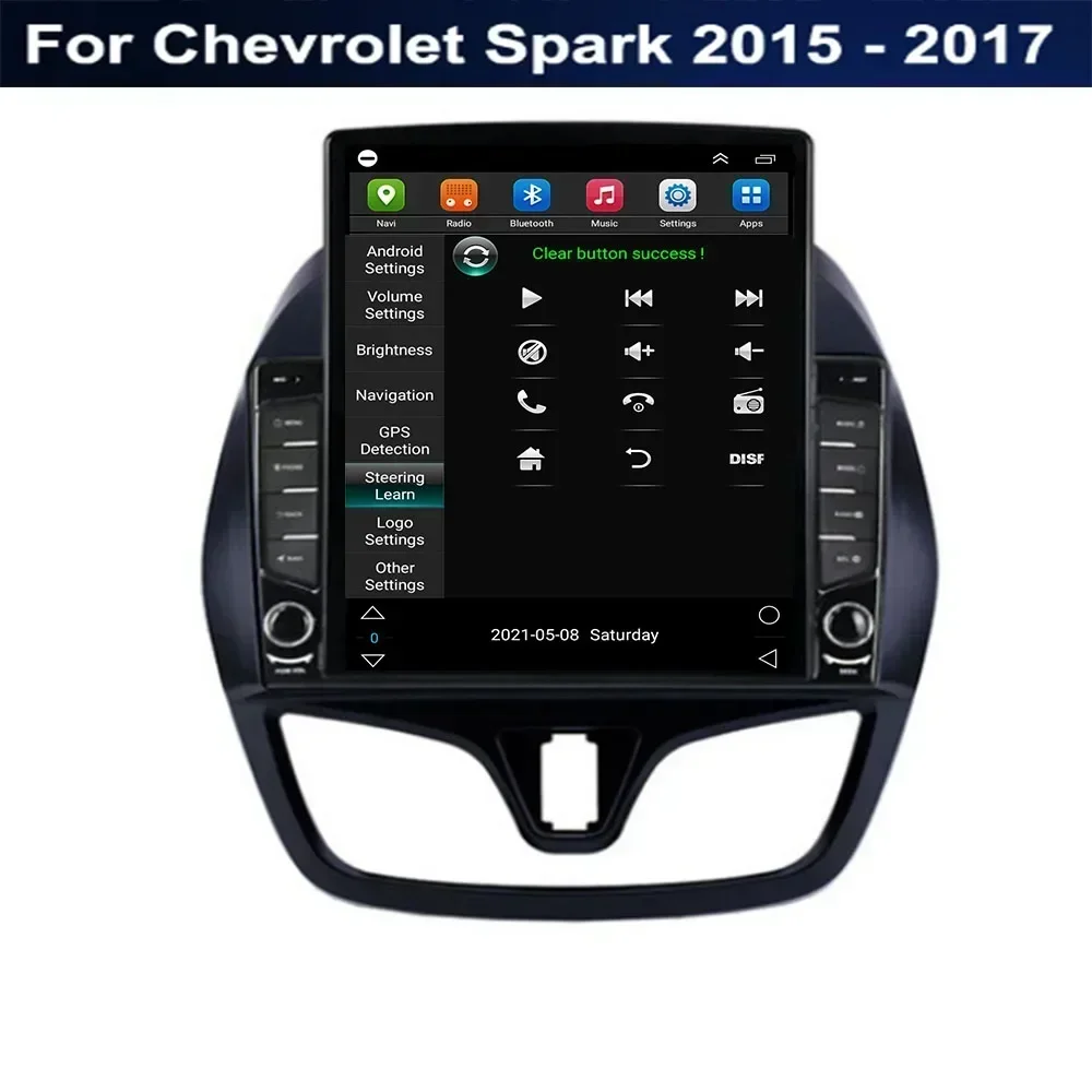 For Tesla Style 2Din Android 13 Car Radio For Chevrolet Spark 2015 2016 2017 Multimedia Video Player GPS Stereo Carplay DSP Cam image 4