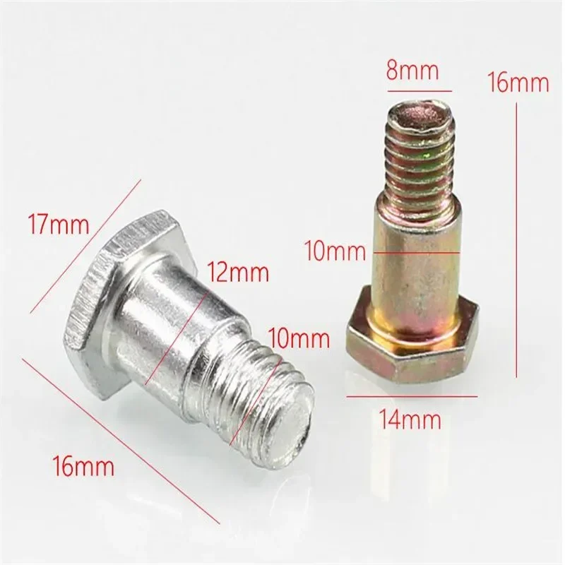 -Motorcycle parking screw screw nut, two sizes, color random delivery Replacement parts mounting screws,10 pcs.